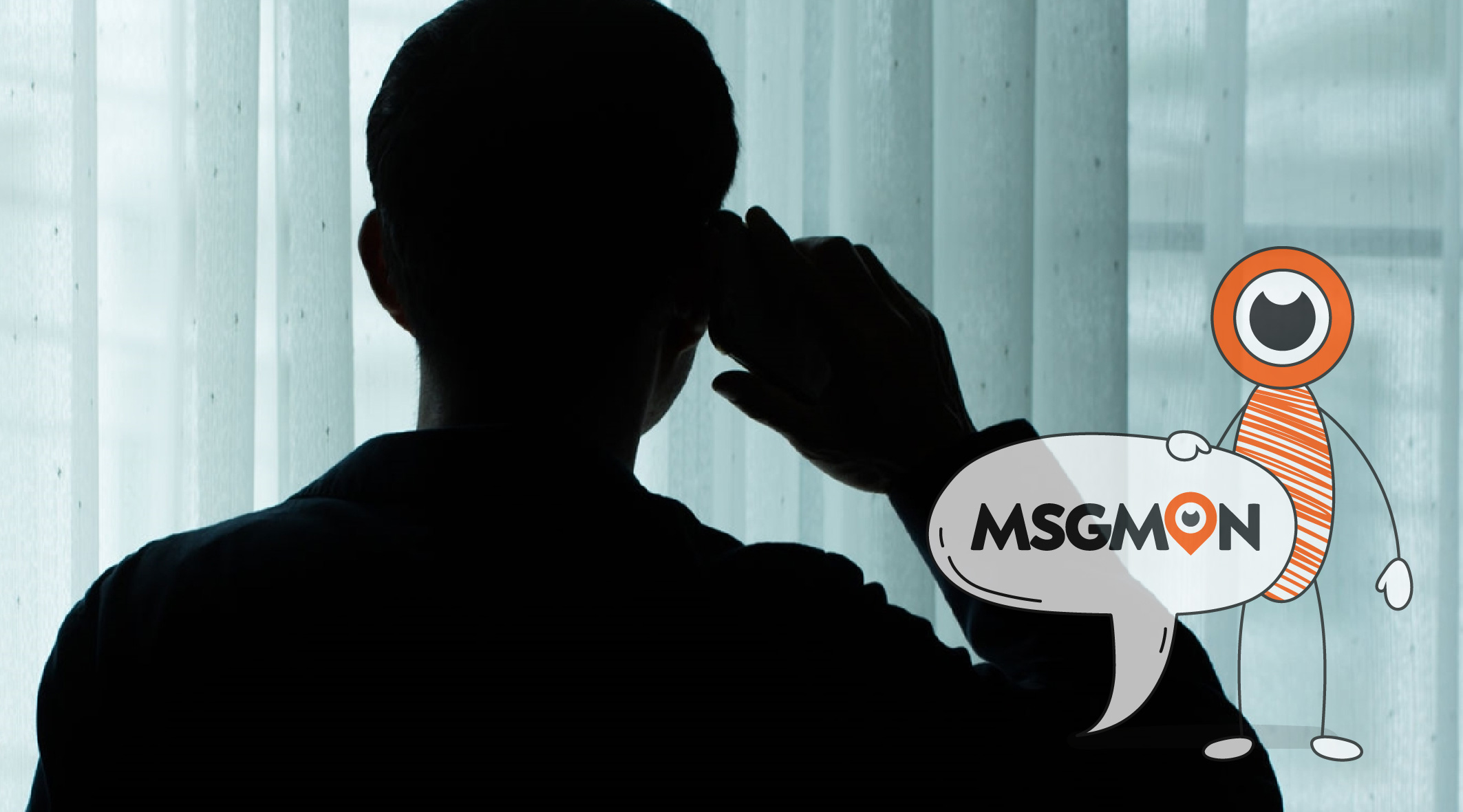 전화를 통해 협박을 받고 있는 사람의 그림